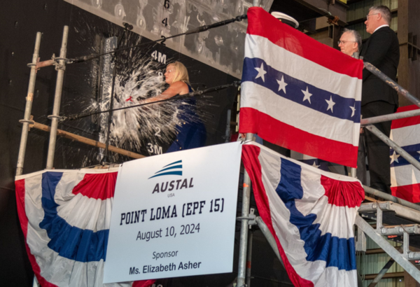 Austal USA christens future USNS Point Loma